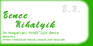 bence mihalyik business card